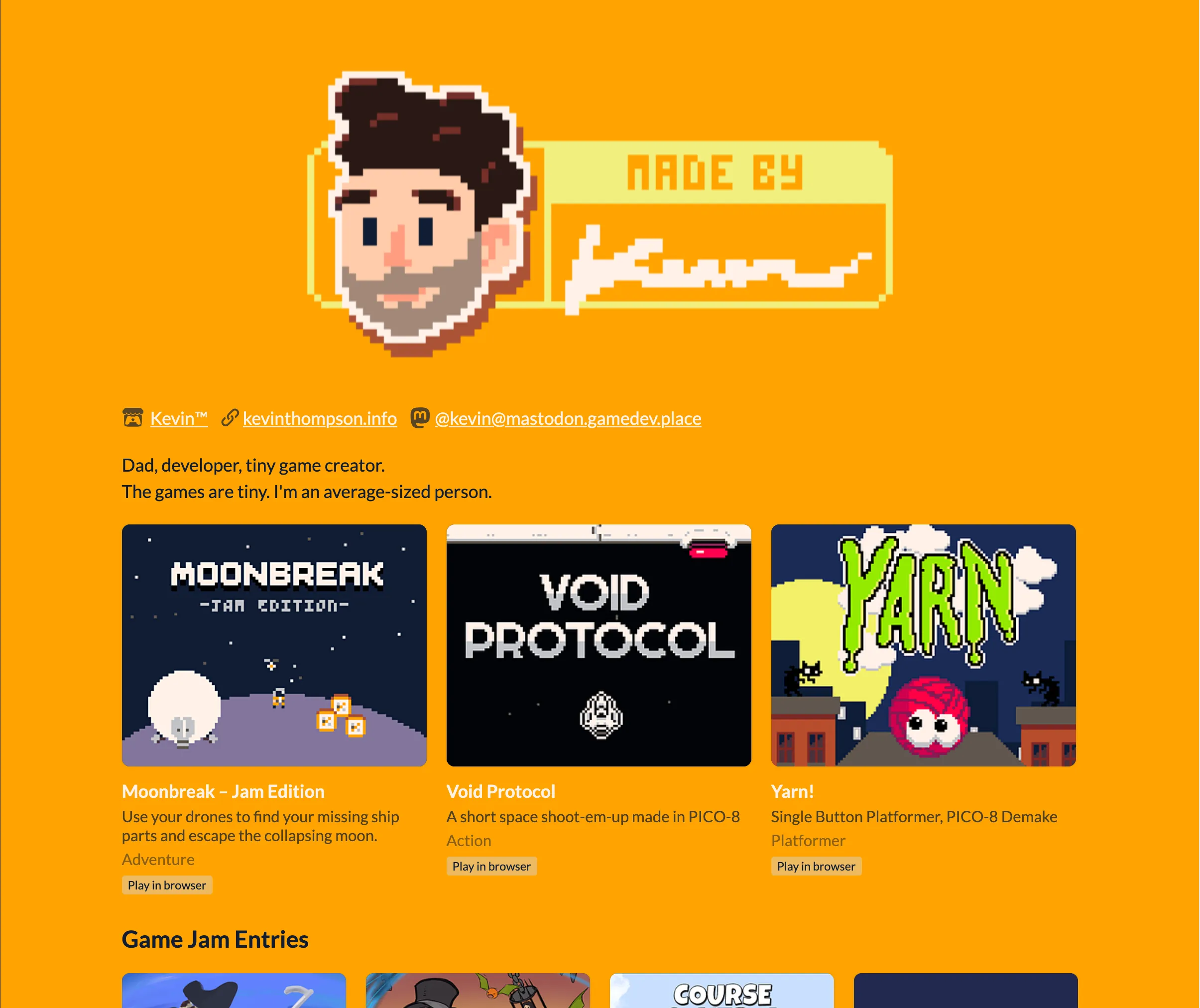 game development portfolio