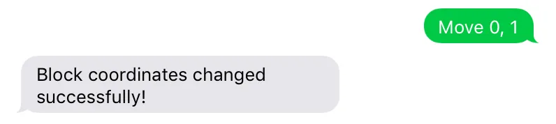 A text message exchange between a person and the twilio video wall server